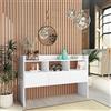 QJBSAVVA Credenza, Madie E Credenze Madia Alta Armadietto Bagno Consolle Ingresso Moderno Adatto per Balcone Ingresso Soggiorno Ufficio Bianca 120x30,5x70 cm in Legno Multistrato