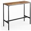 Vicco Tavolo bar alto Fyrk, Rovere rustico/Nero, 120 x 50 cm
