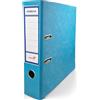 Netuno 1 Raccoglitore a Leva A4 Ekobox Dorso 8 cm Colore azzurro 2 Anelli Cartone Riciclato Marmorizzato Registratori Ecologici per Ufficio scuola Archiviazione Documenti Senza Custodia