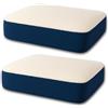 BEST DIRECT Dualuxe - Cuscino in gel, auto, ufficio, telelavoro, allevia tensione e pressione su schiena, gambe e glutei, custodia lavabile, leggero e portatile (47,5 x 38 x 7 cm, 2)