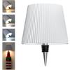 Beaeet Lampada da bottiglia LED da tavolo senza fili, con touch dimmerabile a 3 colori, ricaricabile USB-C, per camera da letto, terrazza, feste o campeggio - bianco