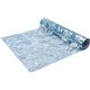Elektheim Runner da tavolo, 28 cm x 9 m, lucido, runner da tavolo, in pellicola dorata, per matrimoni, compleanni, feste, carnevale, battesimi, comunioni, Natale, matrimoni dorati, colore blu e argento
