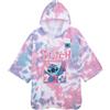 Disney Stitch Asciugamani Bagno con Cappuccio Asciugamano Bagno Ragazzi Poncho Bambino Telo Mare Bambina per Piscina Spiaggia (Rosa/Blu Stitch, 10-13 Anni)