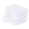 Tyhbelle 100 Pezzi Sacchetti Organza 7 x 9 cm Sacchetti Bomboniere per Matrimonio Compleanno Comunione Regalo Caramelle (Bianca)