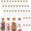 Acetiti 36 Pezzi Barattolini Vetro Piccoli con Tappo Sughero, 10ml Mini Bottiglie Vetro Barattoli per Spezie fai da te Decorazione di matrimonio, feste Arti e mestieri Regalo