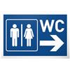 DankeDir! DankeDir Cartello per wc a forma di freccia, 30 x 20 cm, in plastica, per il bagno, per gli ospiti