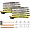 BTF-LIGHTING FCOB COB CCT Striscia LED 3000K-6000K CCT Girabile DC24V 2x5M 640LEDs/m 14W/M 10mm Nero PCB Dimmerabile Nastro LED Flessibile ad Alta Densità IP30 NON Impermeabile(Solo Striscia)