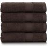 Tuiste Set di Asciugamani Marrone Scuro, Super Assorbenti, Asciugamani Mani, Perfezionare per Hotel & Spa - Massima Morbidezza, 100% Cotone, 4 Pezzi Asciugamani Bagno Viso (50x90cm)