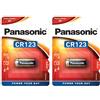 Panasonic Confezione da 2 blister da 1 batteria CR123 al litio power 3 V, CR-123AL/1BP