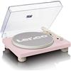 Lenco LS-50 - Giradischi con altoparlante, USB - trasmissione a cinghia - Preamplificatore - 33, 45 e 78 giri/min - Auto Stop - Vinile su MP3 - Rosa