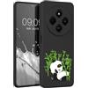SEHEYA Cover Compatibile con Xiaomi Redmi 14C /Poco C75 Custodia Nero Morbido Opaco Silicone TPU Bordo Piatti con Disegni Panda Sottile Caso Motivo Fantasia Protettiva Slim Case