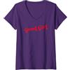 Good Girl Whimsical Design Studio Donna BUONA RAGAZZA Maglietta con Collo a V
