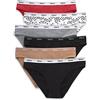 Hanes Originals - Confezione da 6 Mutandine da Donna in Cotone Traspirante ed Elastico, Miscela di Colori di Base, M