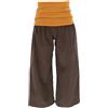 GURU SHOP Pantaloni spa, pantaloni da yoga, pantaloni a vita larga, da donna, in cotone, marrone, 42