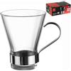 Bormioli rocco Confezione 6 Tazze Te' Ypsilon Manico Inox cl 32 Trasparente Bormioli Rocco