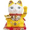 lachineuse Gatto della felicità e della felicità - Il Giapponese Maneki Neko - Giallo - Salvadanaio - Oggetto decorativo giapponese - Idea regalo asiatica giapponese