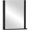 Schildmeyer Edda 702032 - Specchio con ripiano, colore: nero opaco, 59,6 x 12,3 x 71,1 cm