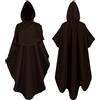 DaPongZhi Costume Halloween Donna HorrorMantello di Halloween,Costumi Carnevale Signora Adulti Vestito Vampiro Strega Cosplay Vestito Gotico Donna Vestiti Halloween Adulti Coppia (01-Coffee, M)