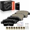 Frankberg Set pastiglie freno 4x pezzi Posteriore Replace #93189823 | Compatibile con Fiat Punto Evo 199, Grande Punto 199, Opel Corsa D S07; Con viti, Con Dado
