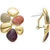 LUXENTER Orecchini LUXENTER in resina arancione rifiniti in oro giallo 18 carati - Niro