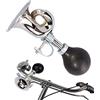 Hudiepan Clacson per Bicicletta, Trombetta da Manubrio per Bicicletta, Campanella Clacson per Bicicletta, Corno per Bicicletta in Metallo Retro, Universale da Mettere sul Manubr, Argento Nero