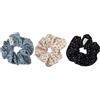 Qiwenr 3 Pezzi Scrunchies per Capelli, Scrunchies da Donna, Scrunchies Elastici per Capelli, Scrunchies, Il Materiale Dell'elastico è Morbido e non Tira i Capelli se Indossato per Lungo Tempo