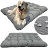 KING DOG Cuscino per Cani Taglia Grande Impermeabile, XL 120 x 80 cm, Tessuto Oxford, Materasso Letto per Cani, Lavabile, Grigio