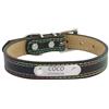 Generic Collare per cani in pelle personalizzato con fibbia in metallo incisa - Collari per animali domestici personalizzati con nome e numero di telefono - Taglie regolabili (Colored thread, black,L)