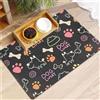 Hearda Tappetino Sotto Ciotola Cane Grande, Tappetini Sottociotola per Cane/Cani/Gatto Cibo Assorbente Asciugatura Rapida (Cartone animato F,30x40cm)
