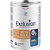 Generico Exclusion Metabolic e Mobility umido cane all breeds per cani adulti gusto MAIALE e FIBRE, ipoallergenico | 6 scatolette da 400 grammi l'una.