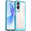 XINYEXIN Cover per Honor 90 Lite 5G Case Trasparente, Custodia Antiurto e Sottile in Silicone TPU Resistente all'ingiallimento Antigraffio - Blu