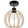 Light Home LH Light-Home Timber Lampadario a Sospensione - Lampadario Industriale per Soggiorno Camera da Letto e Cucina - Lampade a Sospensione in Metallo e Legno con Paralume Moderno - Grande Palla