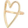 ATAGOR Moda Semplice Cuore Vuoto Anello Placcato Color Oro per Le Donne Ragazze Retro Anelli di barretta FEDI Nuziali Anelli Donne ansia Anello Anello Antistress Anello Stress Anello Silber