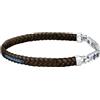 Maserati Jewels Bracciale Uomo in Acciaio,pelle riciclata,IP blu - JM222AVE03