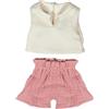 Miniland - Vestiti per Bambola da 38 cm, Accessorio di Abbigliamento per Bambole, Maglietta e Pantaloni Estivi