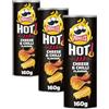 Pringles Flame Cheese & Chilli | Snack Salato al gusto di Formaggio Piccante | Vegetariano | confezione singola da 160g (1 x 160g) (Confezione da 3)