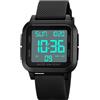 Forrader, Orologio digitale da uomo, sportivo, impermeabile, con retroilluminazione a LED, sveglia, conto alla rovescia, doppio fuso orario, cronometro, 12/24 ore, per uomini, donne, adolescenti,