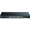 D-Link DGS-1250-28X/E, 28-porte Layer 2/3 Smart Managed Gigabit Switch (24x porte BASE-T, 4x 10G SFP+) - Solo cavo di alimentazione UE, Nero
