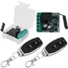 Vaileal 433MHZ FR telecomando senza fili, 1 canali: AC 220 V, 230 V, ricevitore relè senza fili, con 2 trasmettitori, controllo radio, modulo relè RF, trasmettitore per porta del garage, tenda elettrica