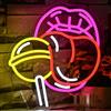 VYXIN Tongue Candy Insegna al neon per decorazione da parete, luce al neon per negozio di dolciumi, camera da letto, festa matrimonio, lecca-lecca