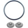 Dfuqanb Bouge di ricambio per pentola a pressione, anello di tenuta da 22 cm e 2 guarnizioni per segnale di cottura (18 cm e 22 cm), per coperchio Perfect 2,5 l - 8,5 l di pentole a pressione in