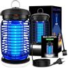 seenlast Lampada Antizanzare Elettrica, Lampada Zanzare 15W 4200V UV Zanzariera Elettrica Impermeabile IPX4, Uccidi Trappola Insetticida Zanzare per Giardino Interno Esterno (Con Gancio e Led Luce)