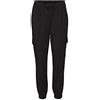 VERO MODA Vmeva Mr Cargo Elastic Dettaglio Pant Noos Pantaloni, Nero, (S) W x 30L Donna