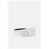 Calvin Klein Jeans Donna Cintura Fibbia Rotonda in Pelle, Bianco (Bright White), 135 cm