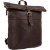 Gusti Zaino in pelle - Henning - Zaino in pelle per uomo e donna, vintage, marrone, 13 l, marrone, 13 L