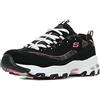 Skechers Sneaker da Donna D'Lites Biggest Fan, Nero Nero Bkwp, 36 EU