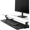 QWORK® Supporto Tastiera pc, Vassoio per Tastiera sotto la scrivania Scorrevole, con Morsetto a C, Peso del Cuscinetto 20 kg