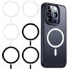 YARVPUV Anello Magnetico,6 Pezzi Universale Anello Magnetic,Ultra Sottili Anello Adesivo Metallo Universale,Compatibile Con Caricabatterie Wireless Magnetico Per Iphone/Samsung/Android (3nero + 3bianco)
