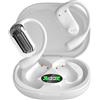 ND NEXT DESTINATION Cuffie Auricolare sportive senza fili Bluetooth V5.4 Casco Auricolare a conduzione ossea Auricolare Appeso Orecchio Aperto Bianco