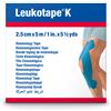 ESSITY ITALY SpA Leukotape K Taping Benda Adesiva 5mx2,5cm Blu - Elasticità e Comfort per il Kinesiotaping